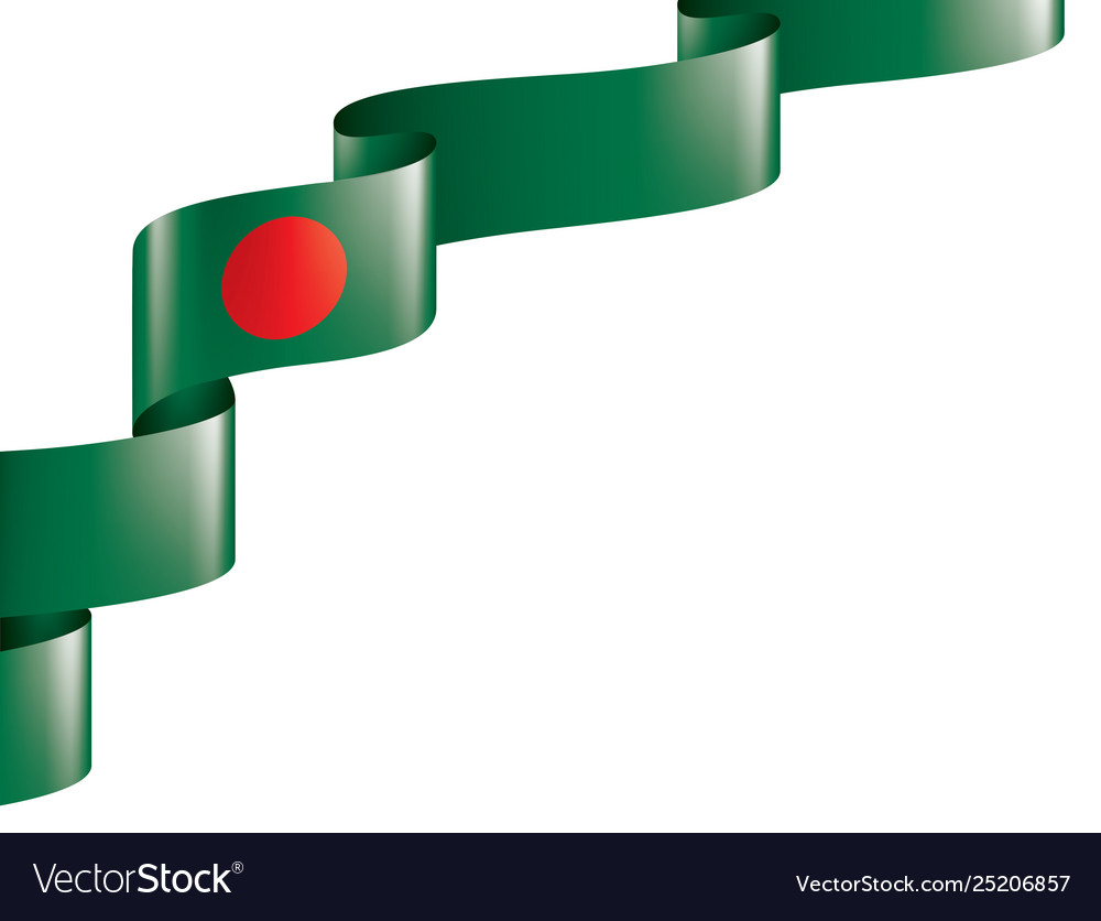 Bangladesh flag on a white