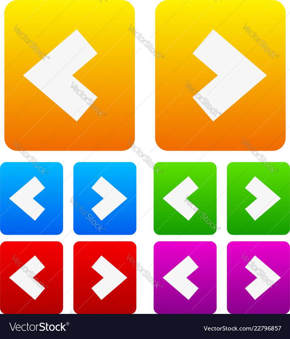 Bold arrows arrow icons buttons vector image Bold arrows arrow icons buttons