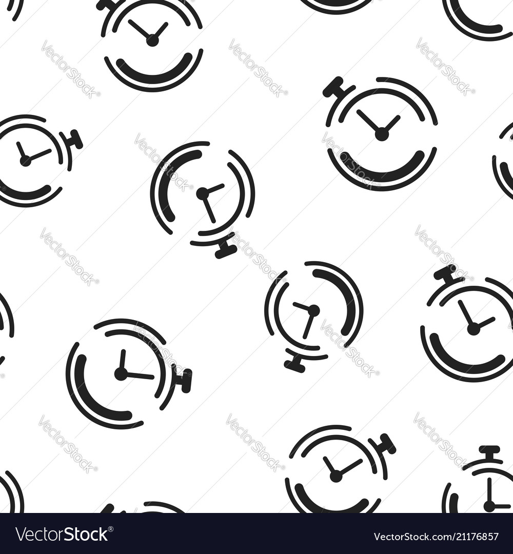 Clock timer icon seamless pattern background