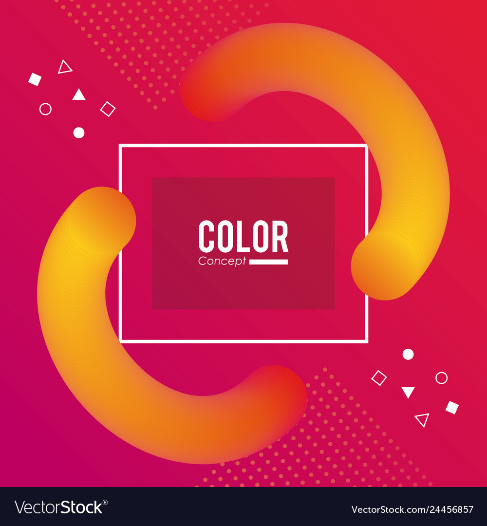 Color concept background frame Royalty Free Vector Image