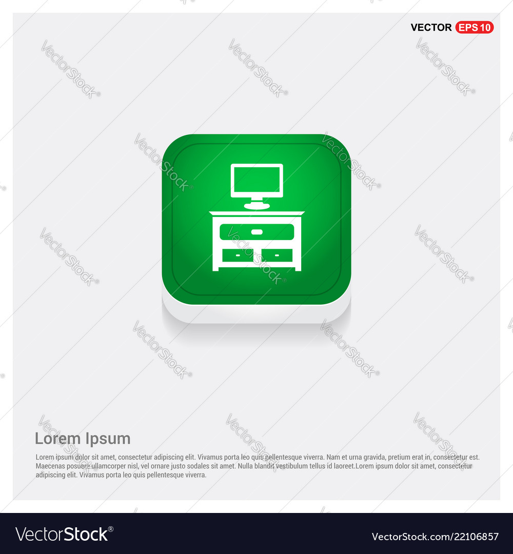 Computer table icon Vector Image Computer table icon