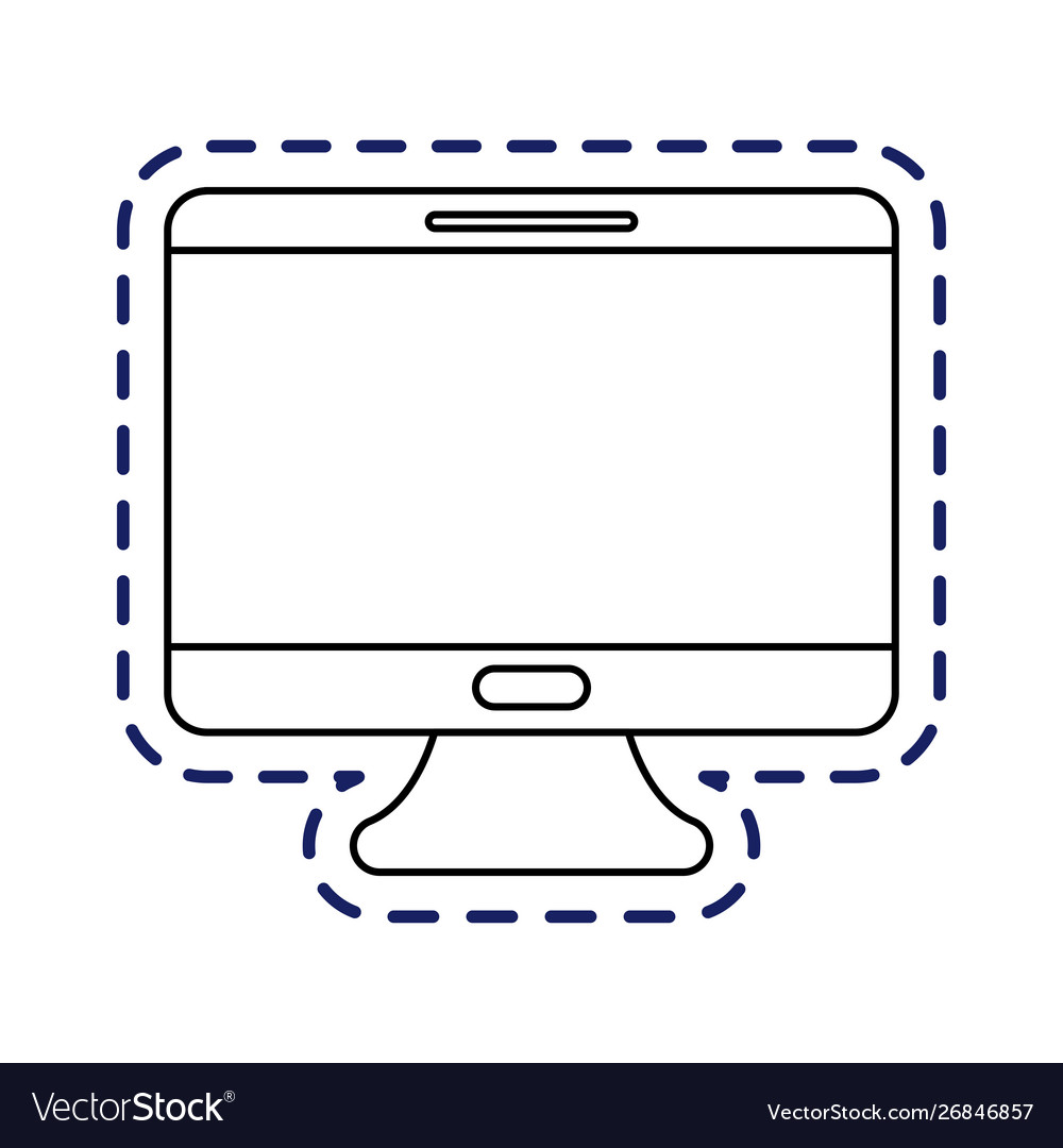 Desktop computer technology isolated icon