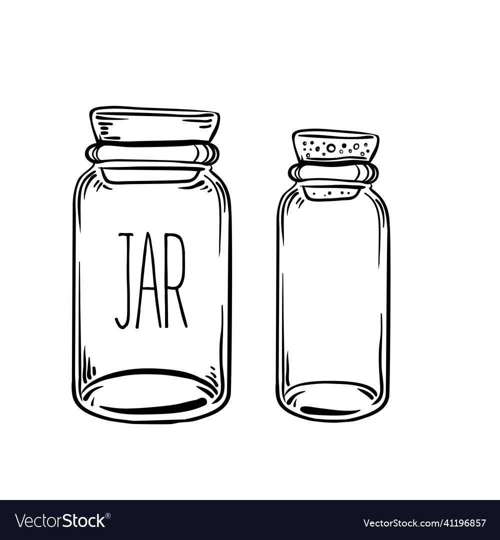 Glass bottles ink on aged Royalty Free Vector Image