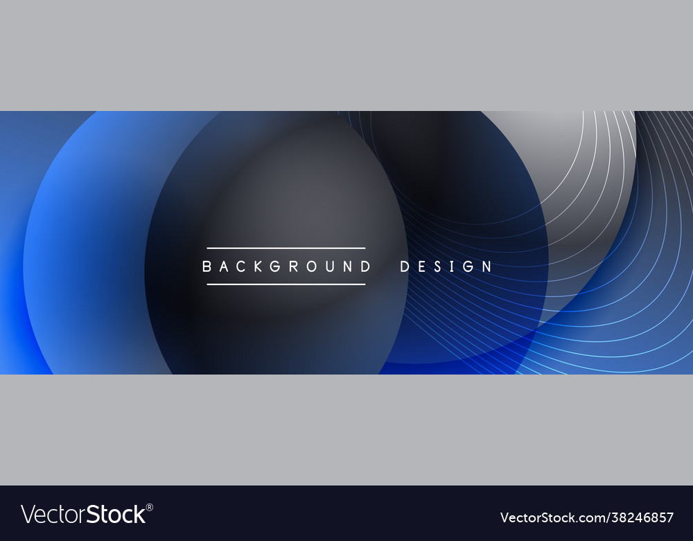 Gradient circles with shadows techno vector image Gradient circles with shadows techno