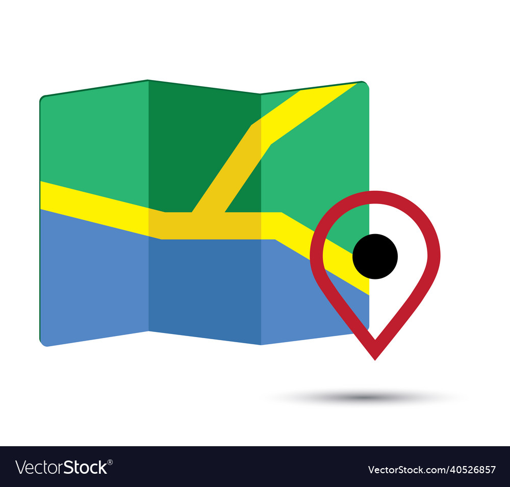 Map icon and pin design Vector Image Map icon and pin design