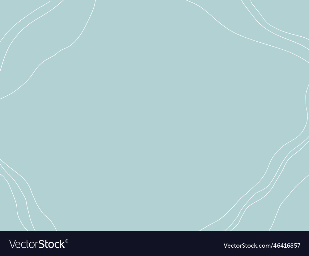Simple frame with doodle wave lines in corners