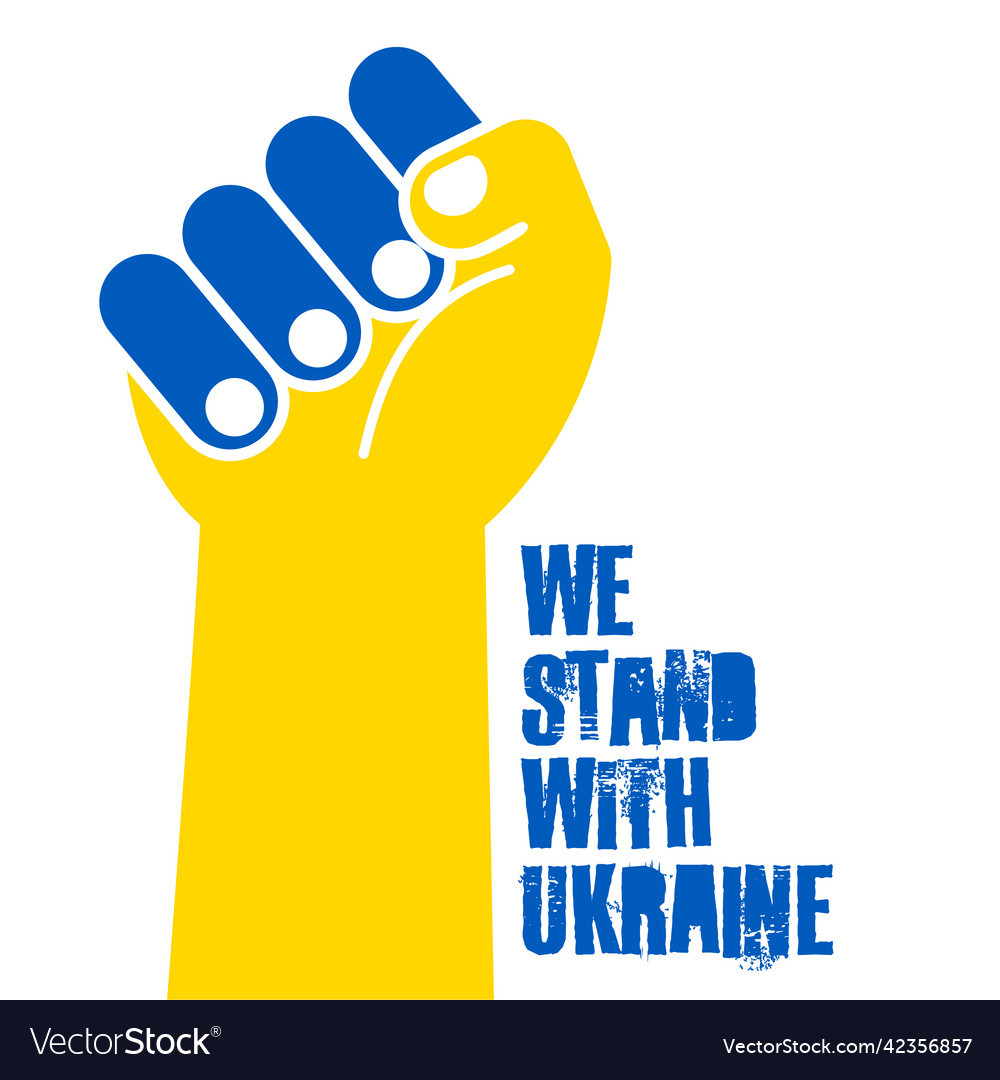 Stand with ukraine conceptual flyer poster