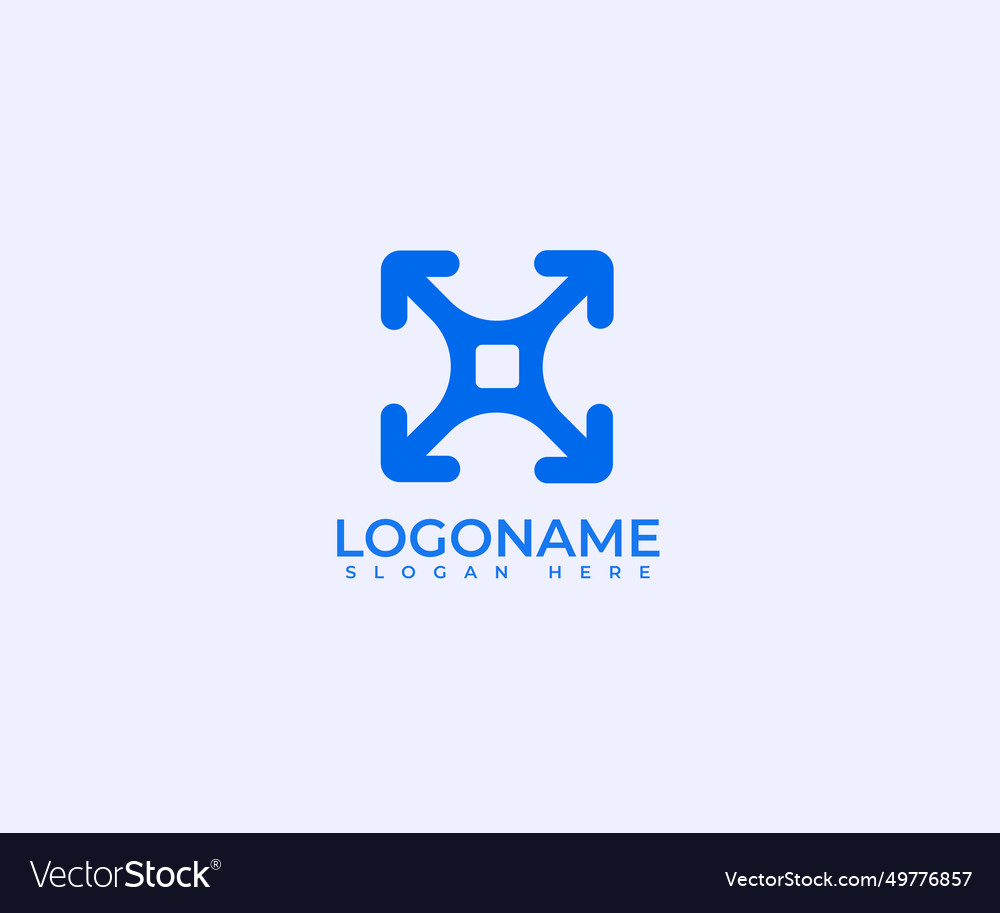 Technology hub modern logo design Royalty Free Vector Image