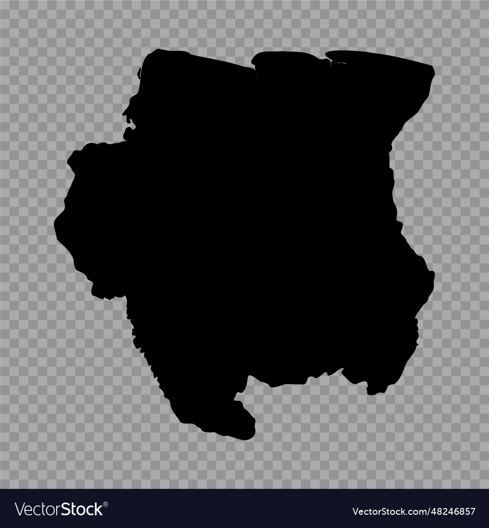 Transparent background suriname simple map Vector Image Transparent background suriname simple map