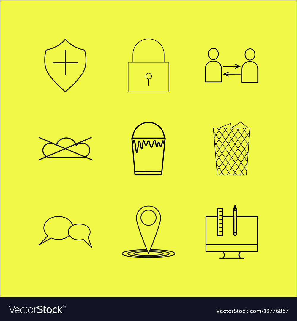 Web lineare Icon setzen einfache Umriss-Icons