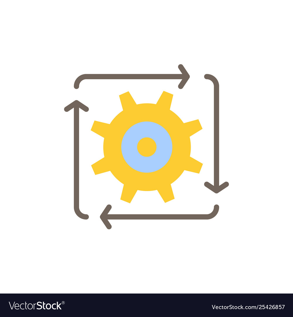 Workflow Automatisierungs-Entwicklungsablauf vector image Workflow Automatisierungs-Entwicklungsablauf