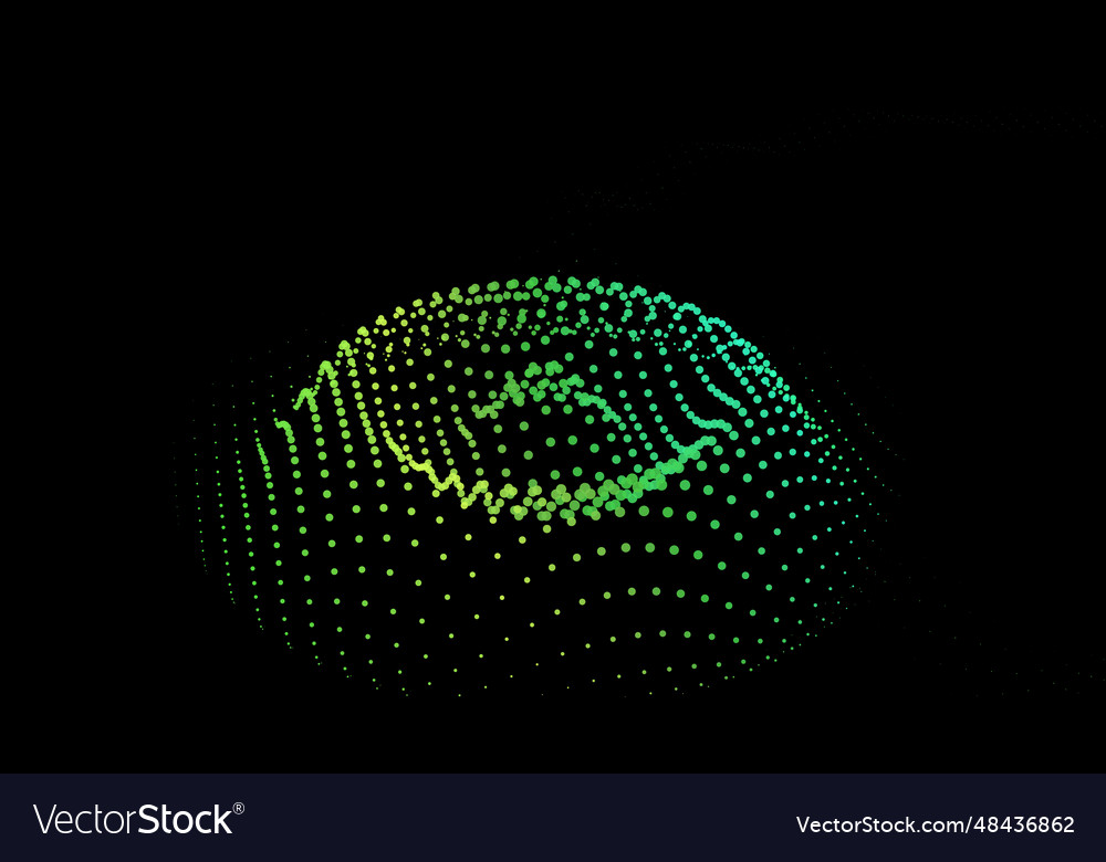 Abstract waveform net pulsating hole dots nodes vector image Abstract waveform net pulsating hole dots nodes