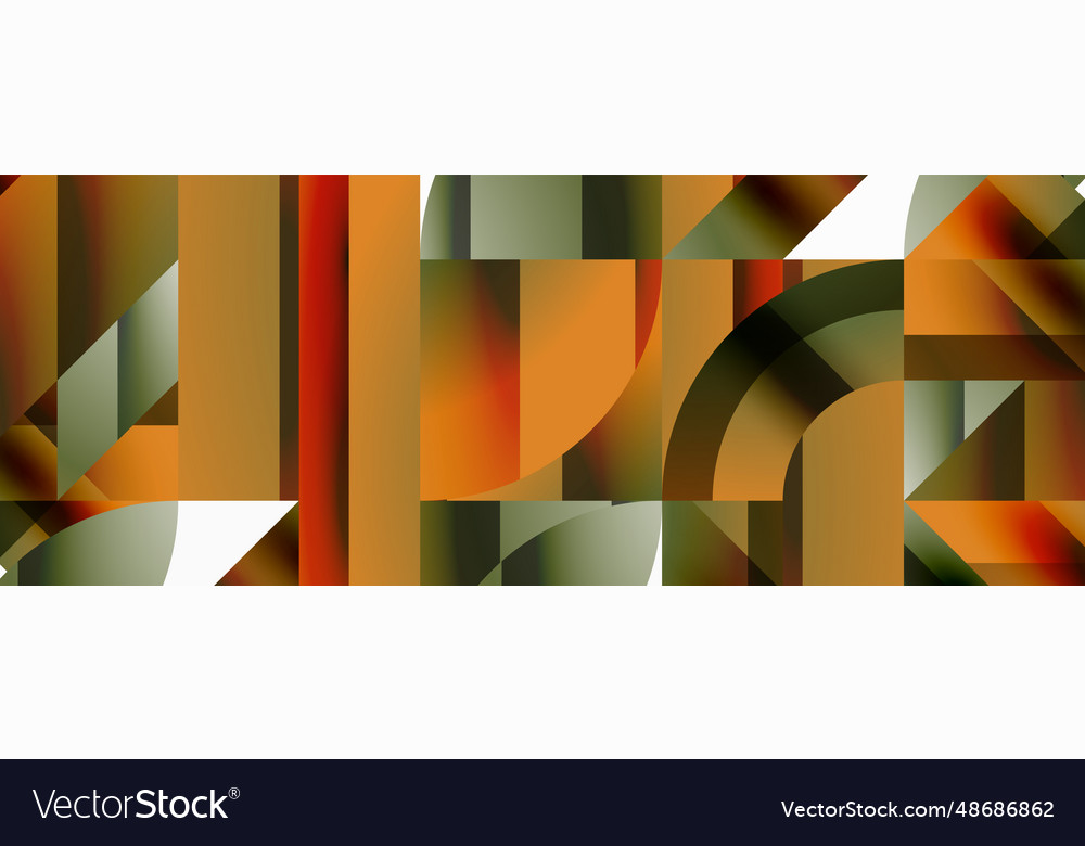 Assorted geometric shapes unite in a minimalistic