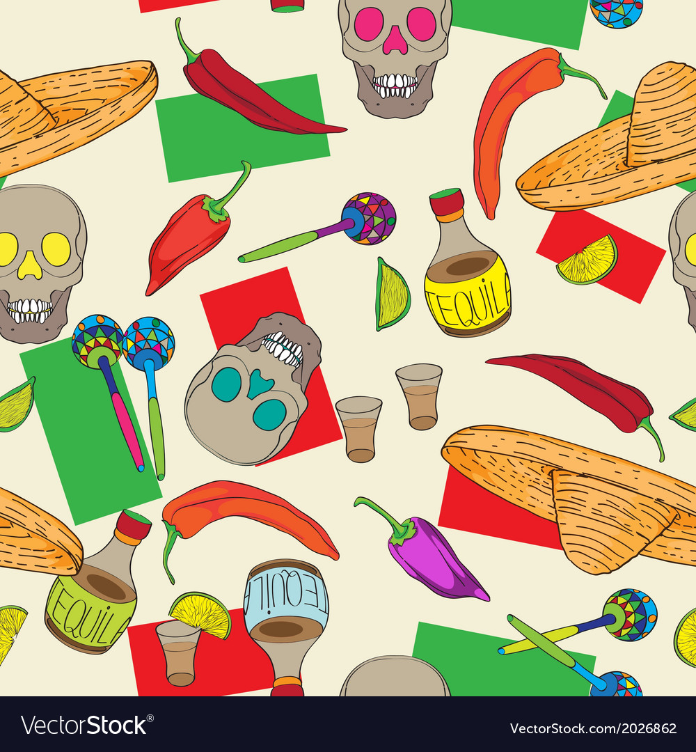 Cinco de mayo pattern Royalty Free Vector Image