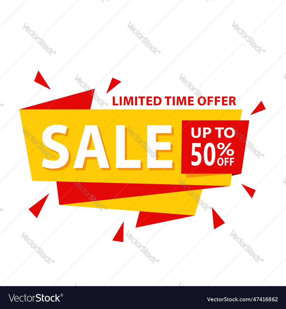 Colorful sale label Royalty Free Vector Image - VectorStock