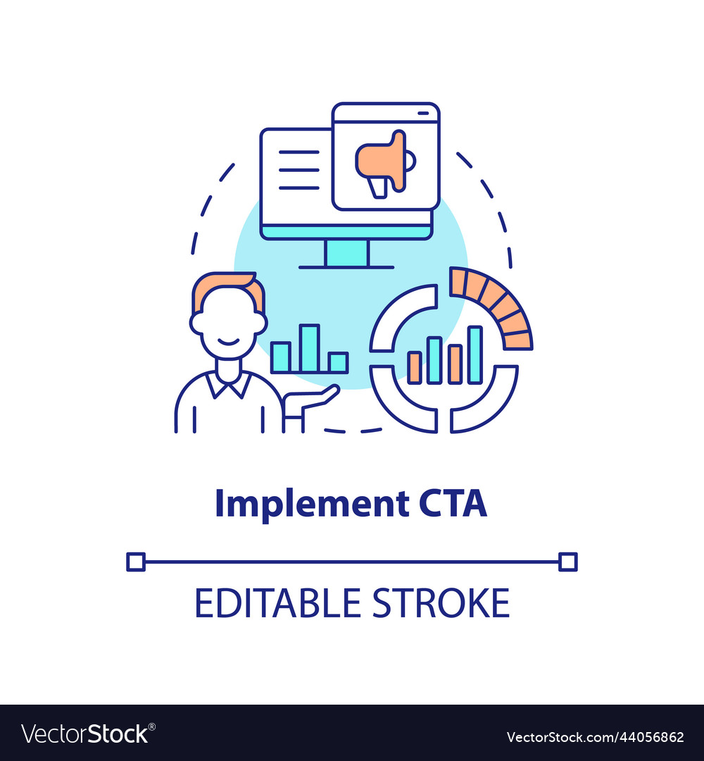 Implement cta concept icon vector image Implement cta concept icon