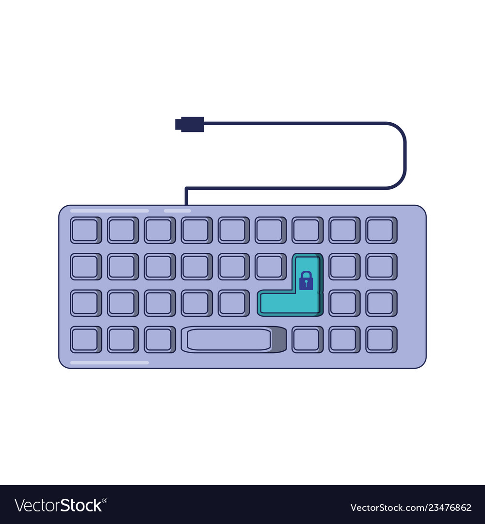 Keyboard computer isolated icon