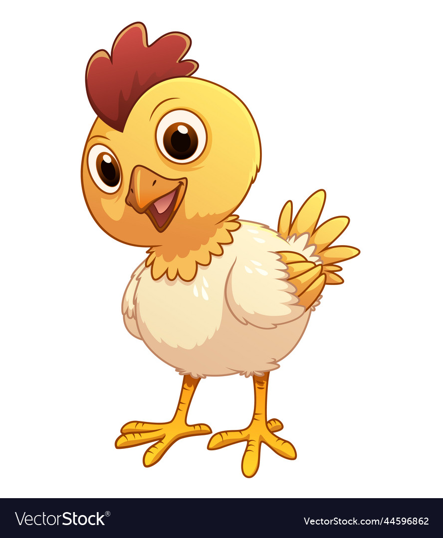 Little rooster cartoon animal Royalty Free Vector Image