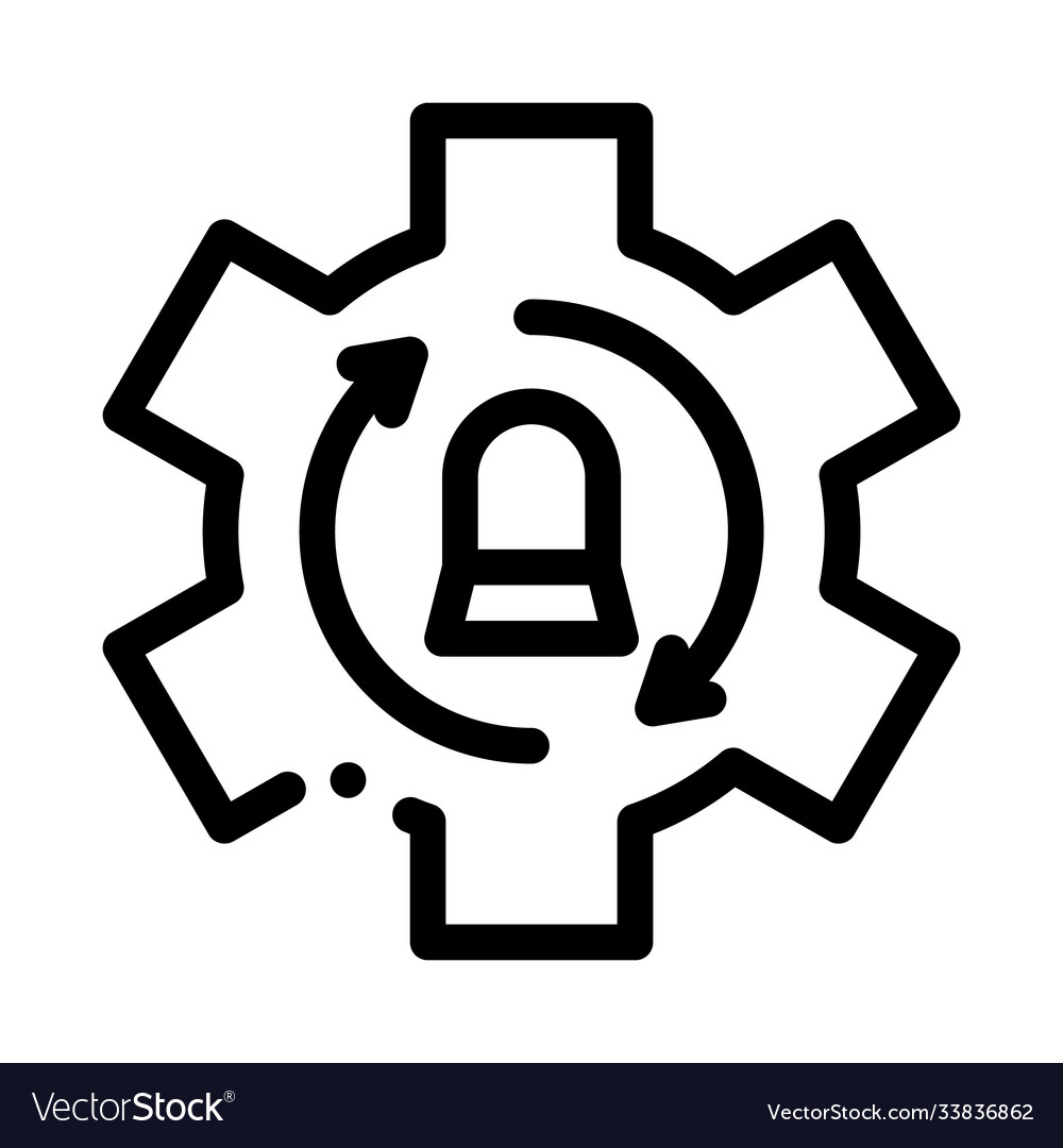 Signalization code mistake working process icon vector image Signalization code mistake working process icon