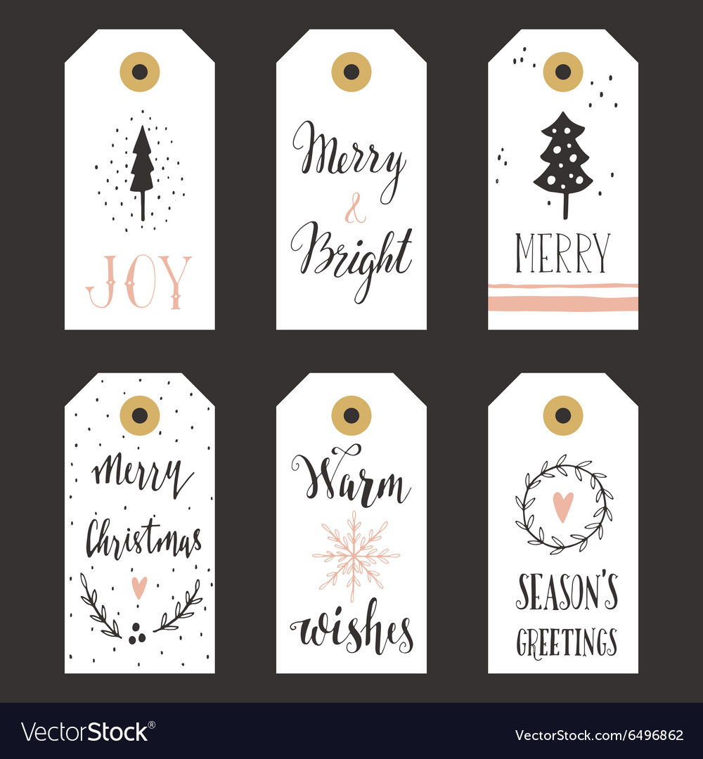 Vintage christmas gift tags