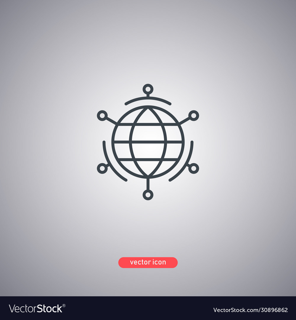 Web icon isolated on a gray background