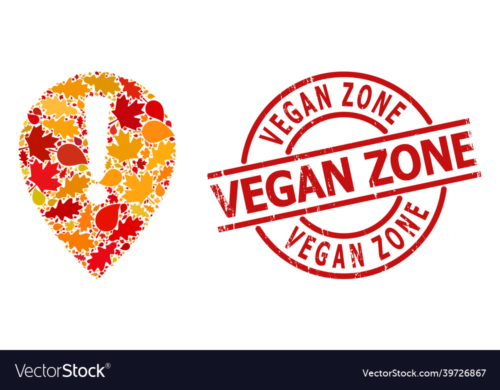 Distress vegan Zone Stempeldruck und Merkkarte