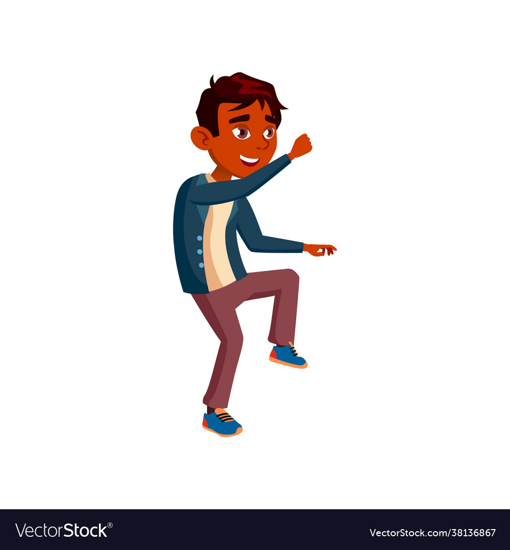 Happy boy teen dancing cartoon Royalty Free Vector Image Happy boy teen dancing cartoon Royalty Free Vector Image