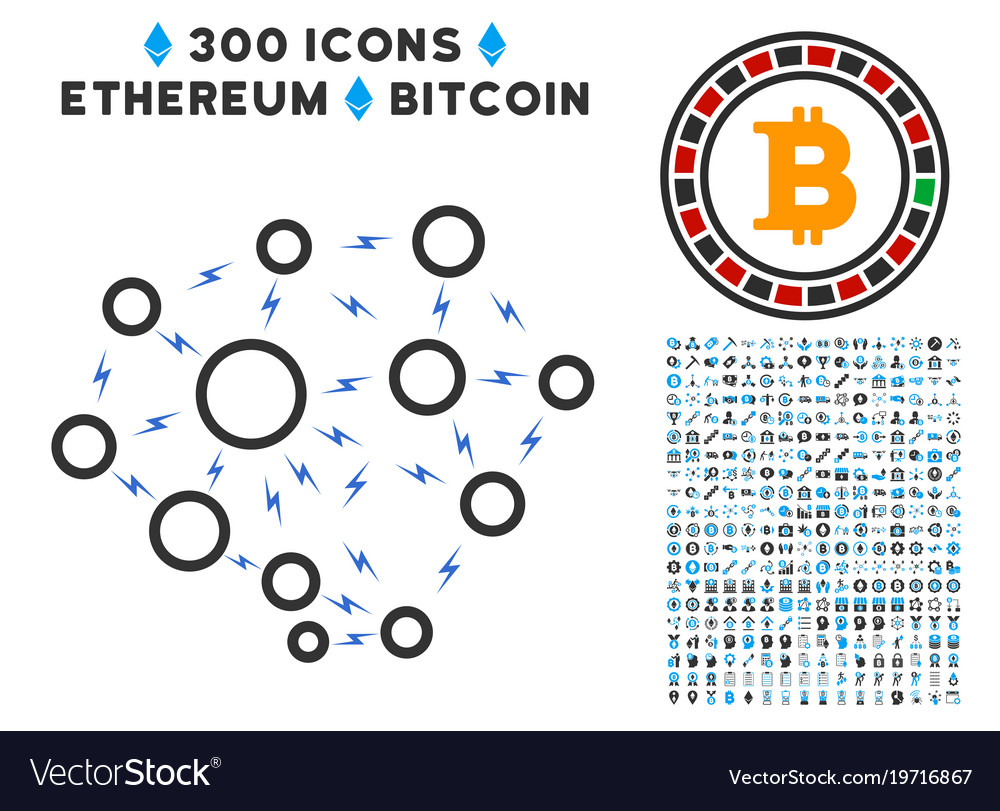 Lightning network flat icon with bonus