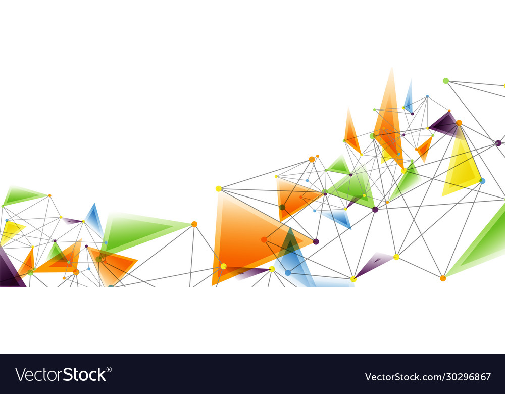 Line points connections triangular technology