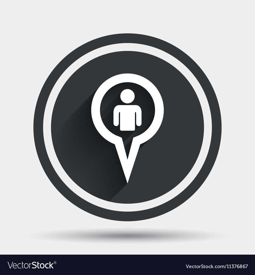 Map pointer user sign icon marker symbol