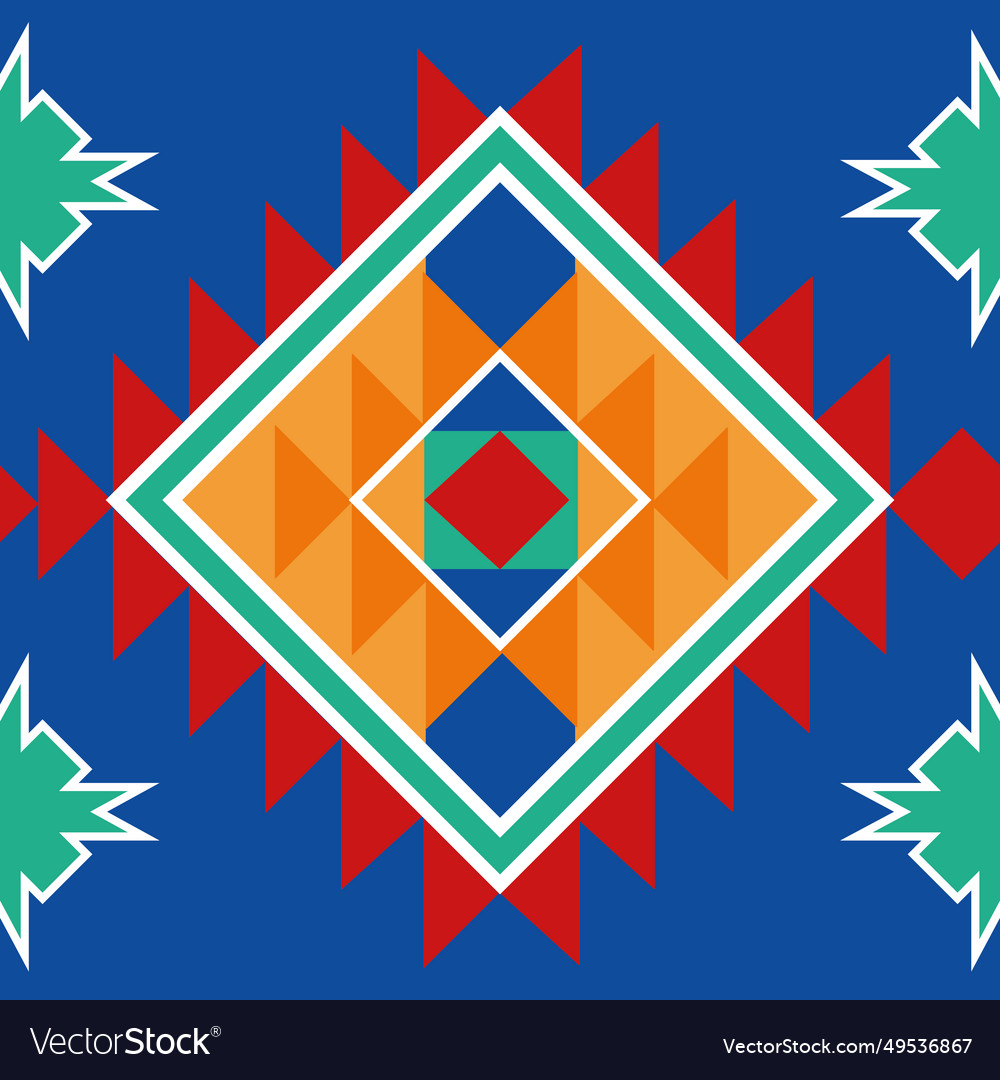 Native american pattern design in color