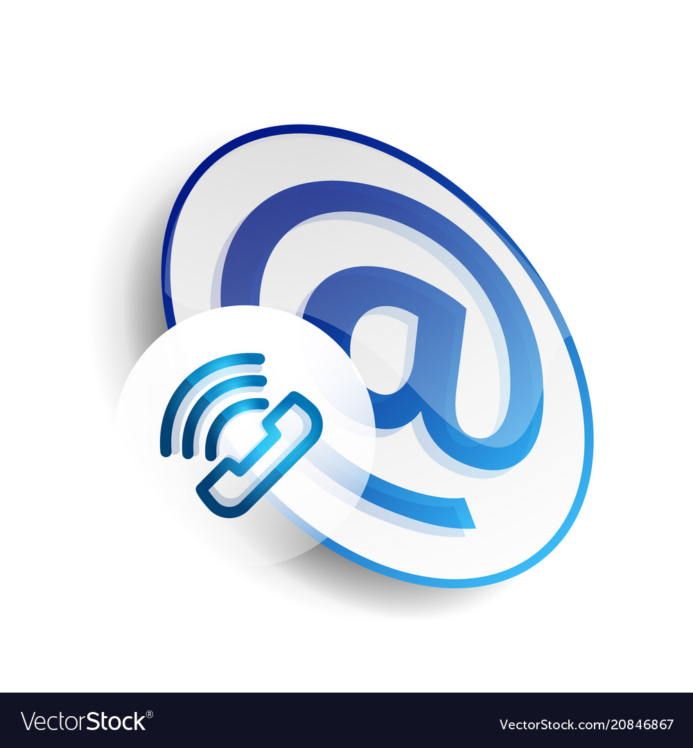 Phone button call support idea vector image Phone button call support idea