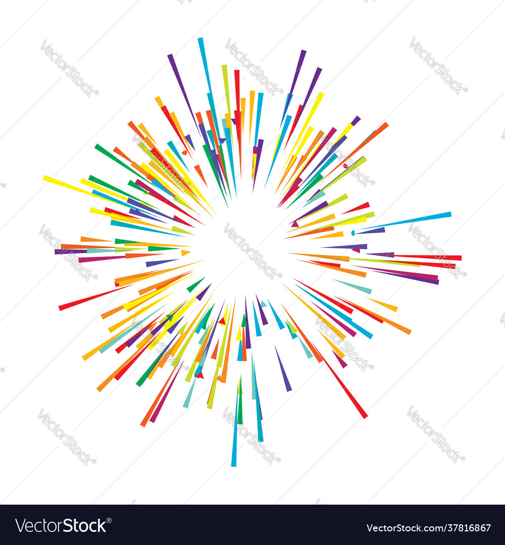 Radial radiating lines beams rays random