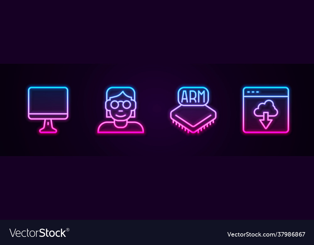 Zeilen-Computer-Monitor-Bildschirmhacker-Codeer einstellen vector image Zeilen-Computer-Monitor-Bildschirmhacker-Codeer einstellen