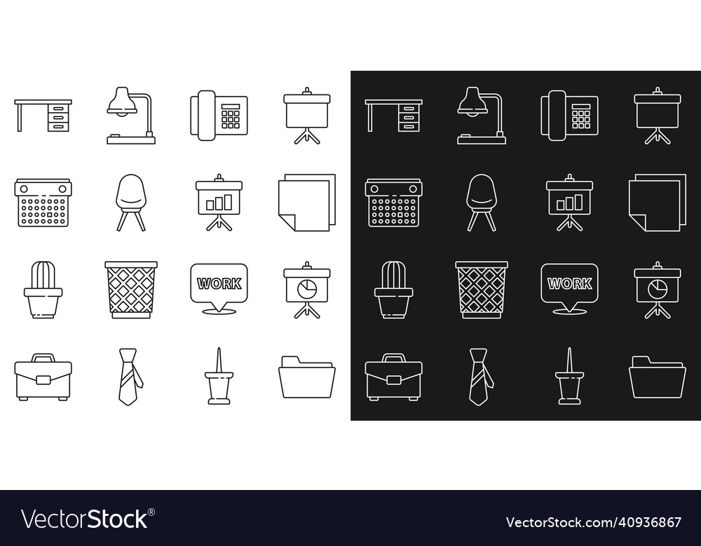 Set line document folder chalkboard with diagram Vector Image Set line document folder chalkboard with diagram