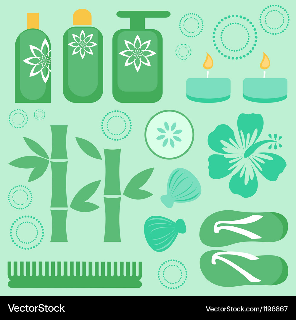 Spa collection Royalty Free Vector Image - VectorStock