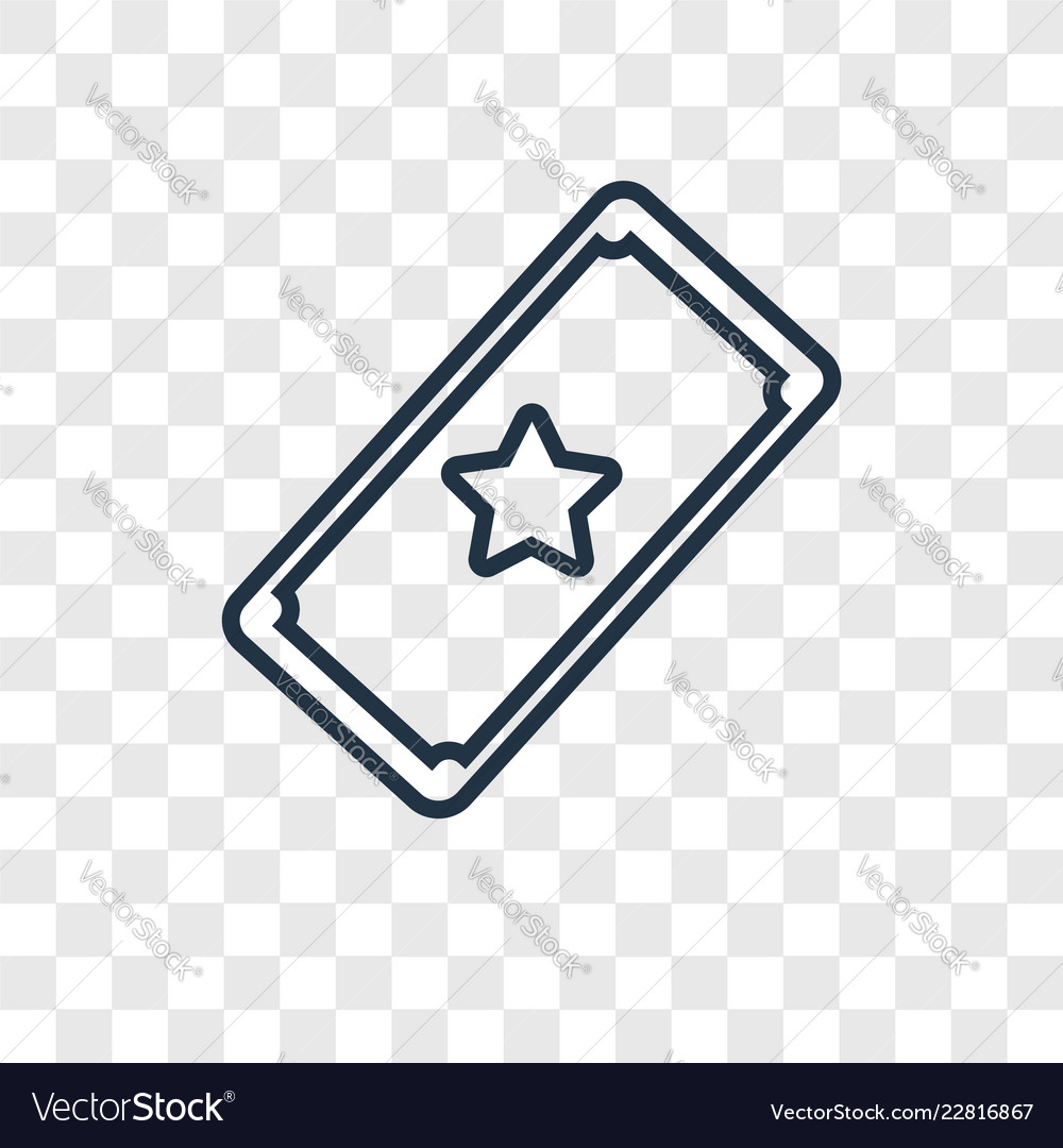 Ticket concept linear icon isolated vector image Ticket concept linear icon isolated