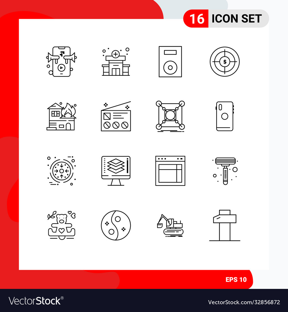 16 universal outlines set for web and mobile