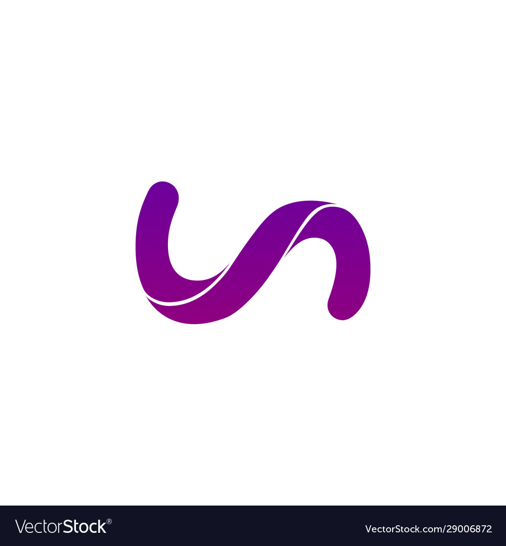 Abstract twirl curl wave logo design stock
