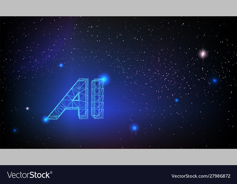 Artificial intelligence background ai vector image Artificial intelligence background ai