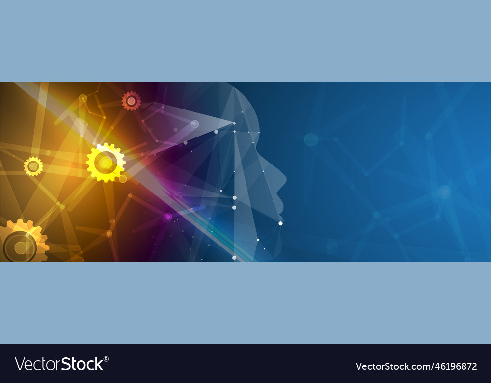 Artificial intelligence technology web background Vector Image Artificial intelligence technology web background
