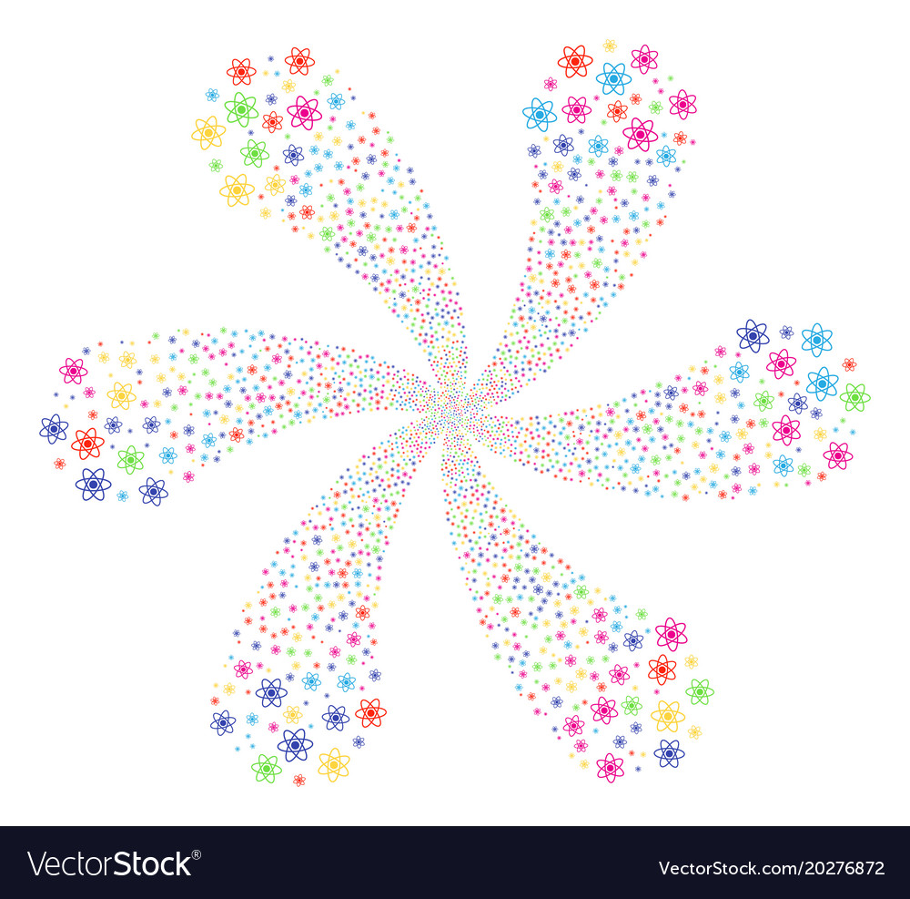 Atom curl flower cluster