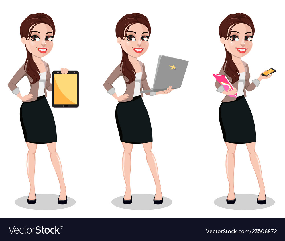 Business woman in casual clothes vector image Business woman in casual clothes