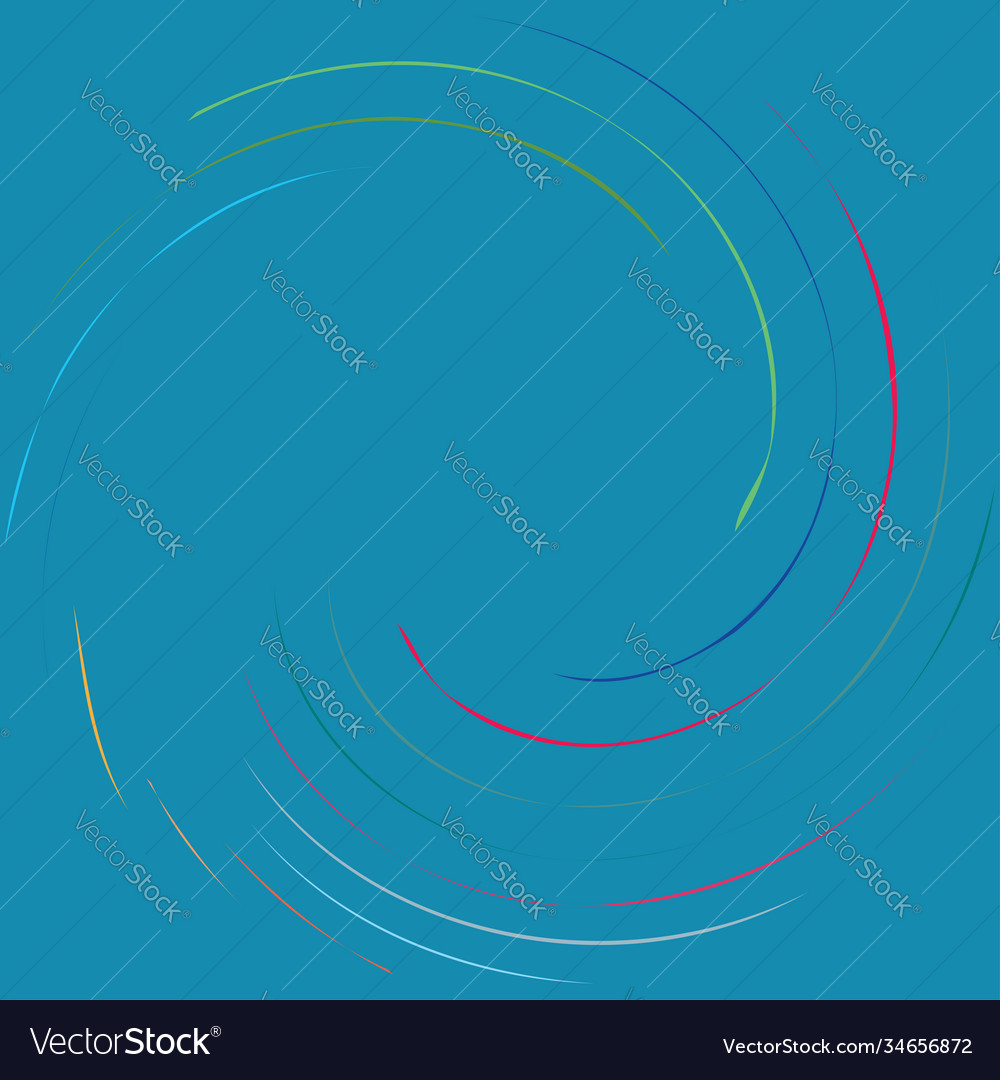 Circular spiral swirl twirl design element