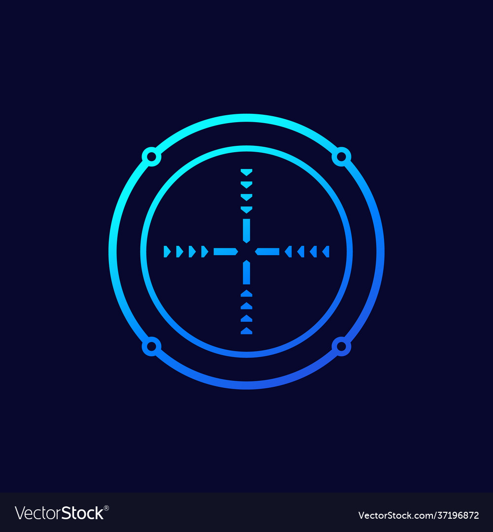 Crosshair design for ui Royalty Free Vector Image