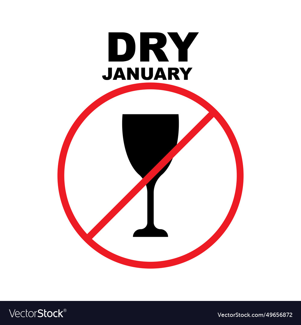 Dry january icon Royalty Free Vector Image - VectorStock