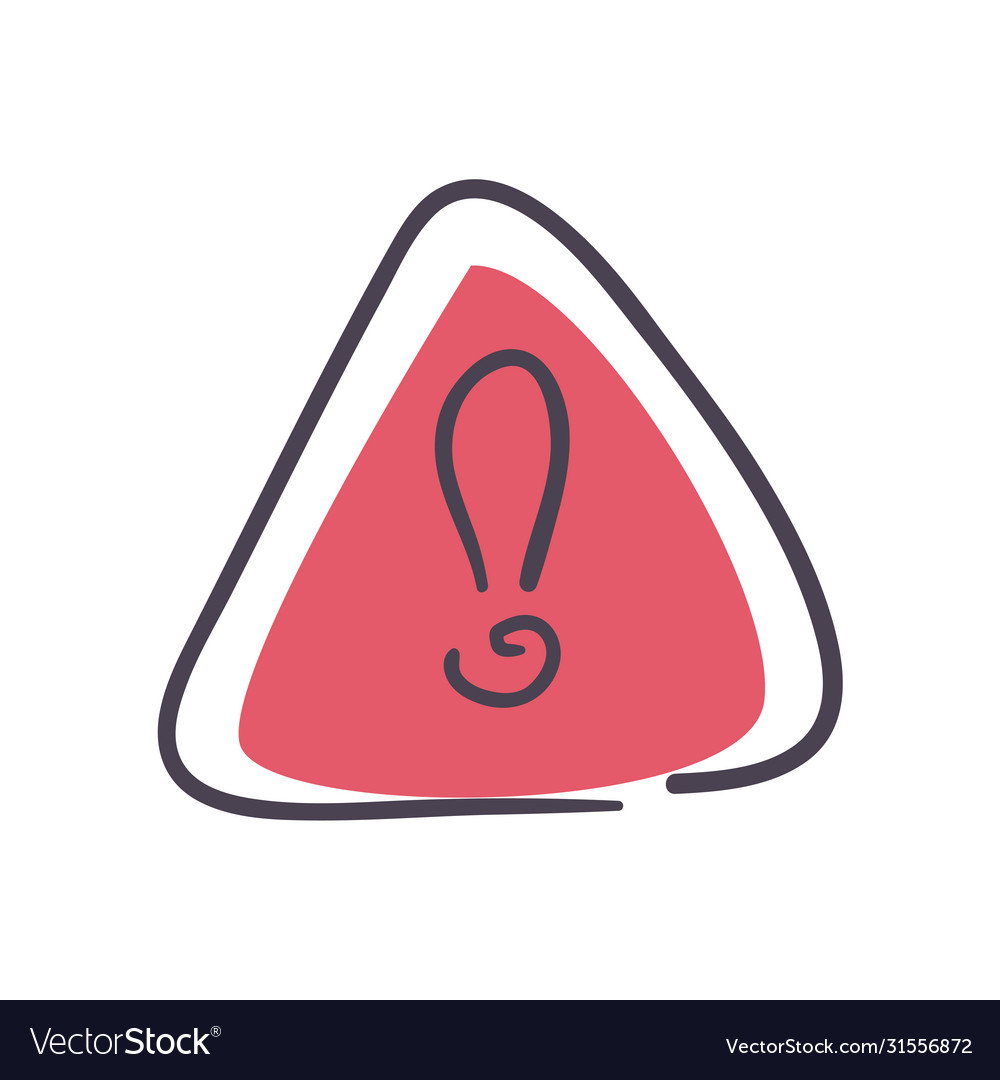 Exclamation mark inside warning triangle fill