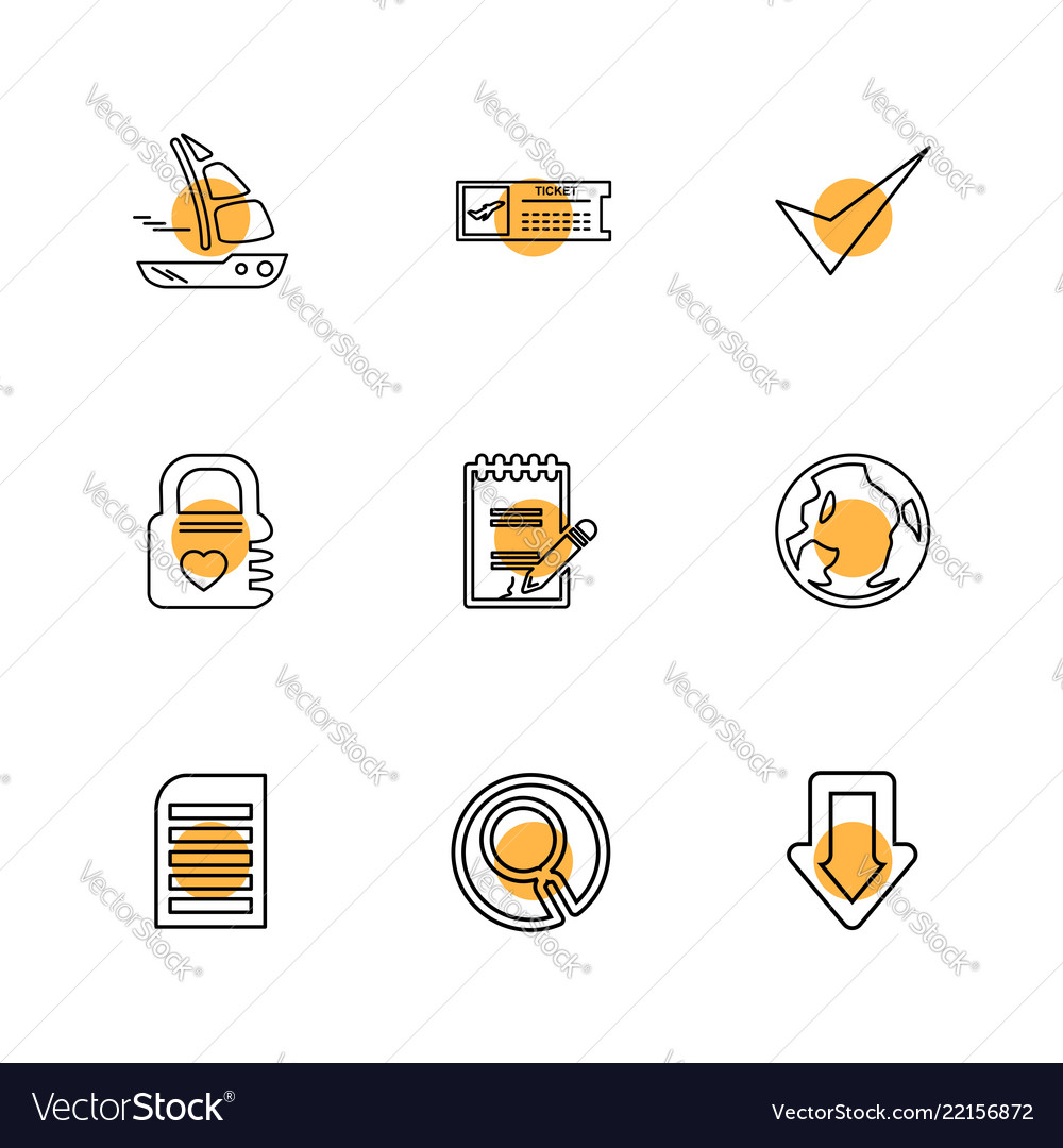 Folder files directory search code eps icons