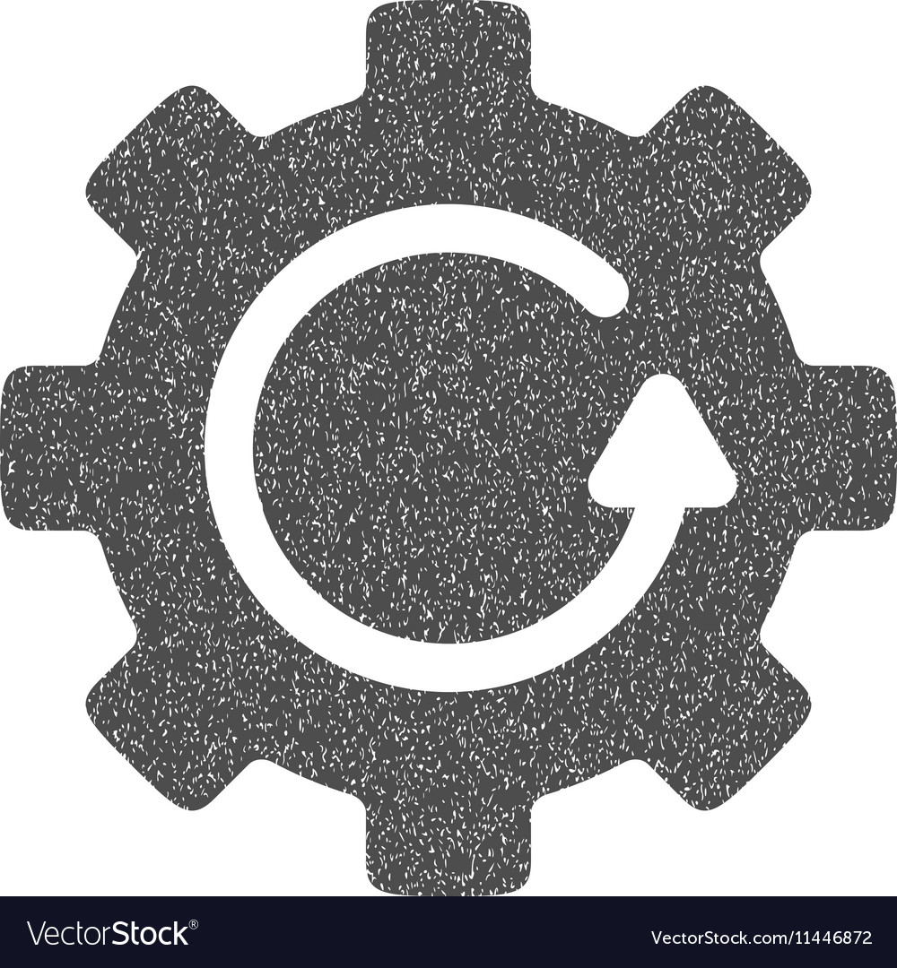 Gear rotation grainy texture icon