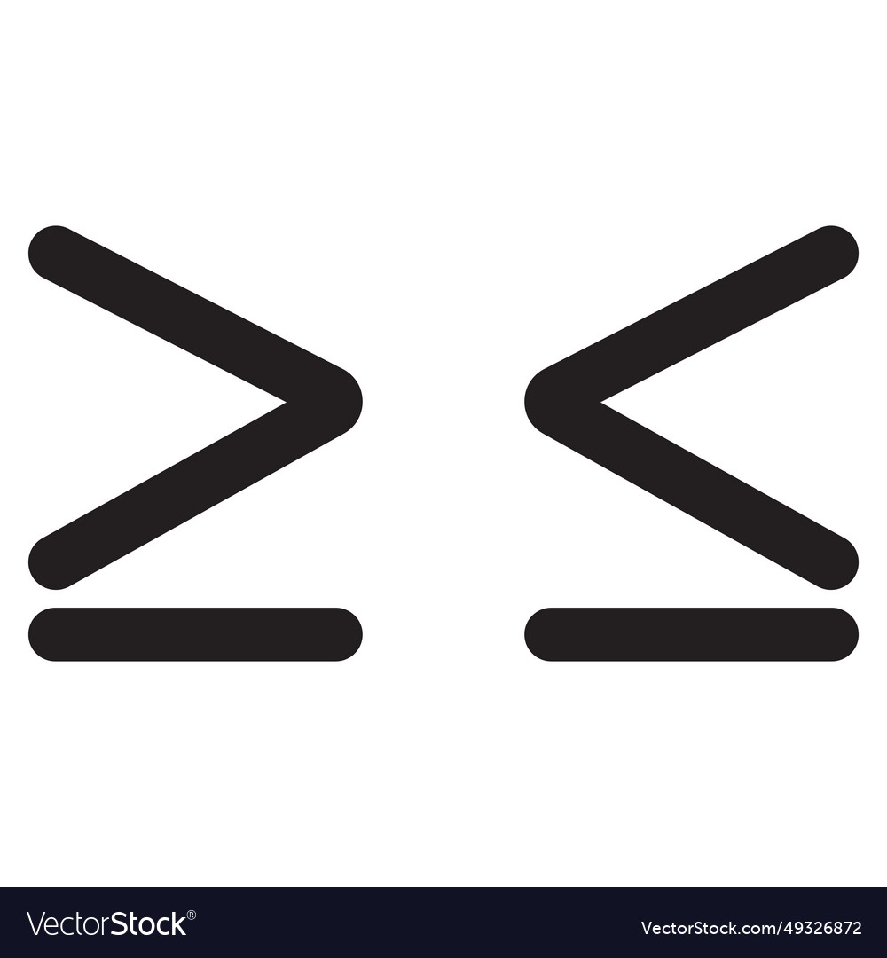 Greater than or equal to and less